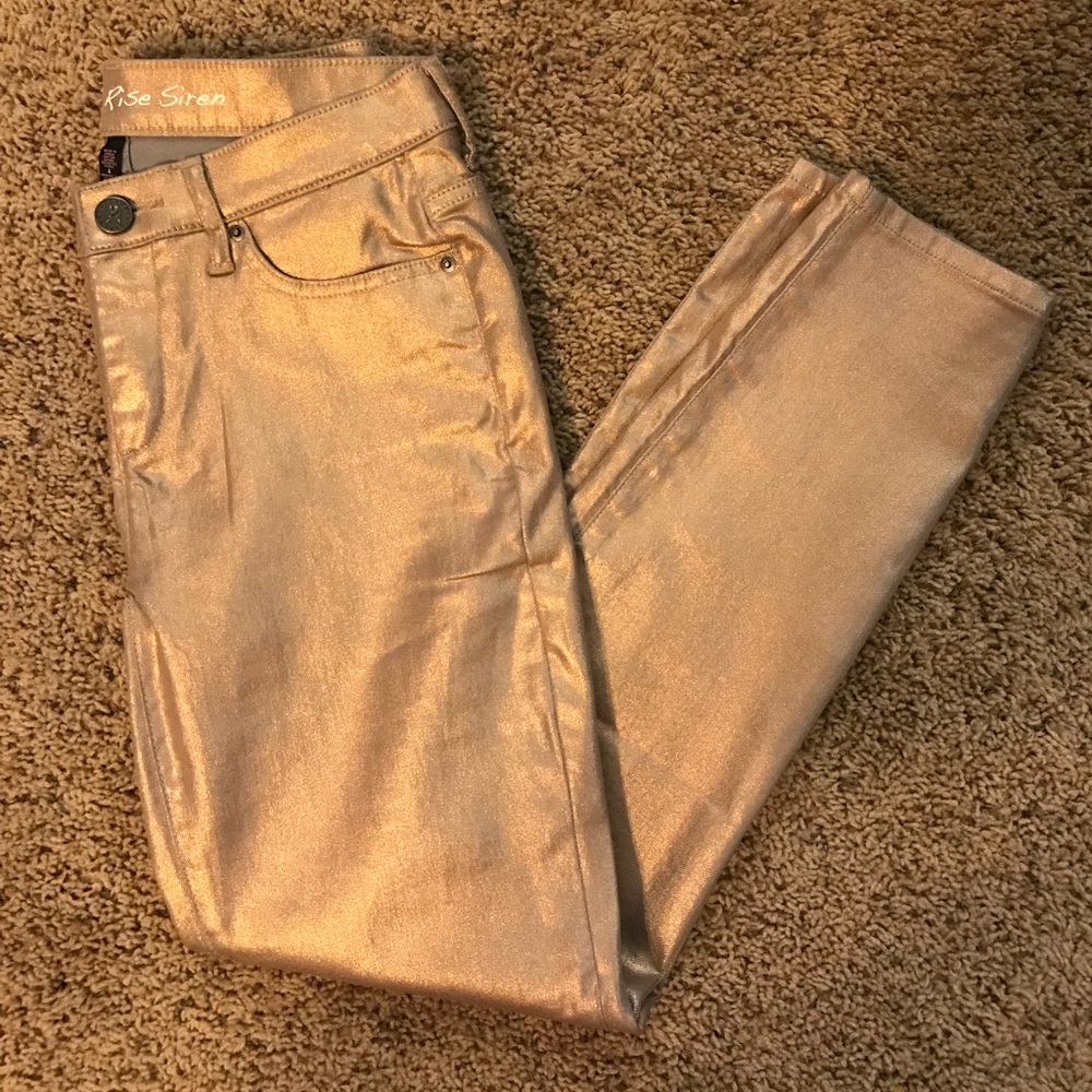 Victoria secret rose gold jeans!